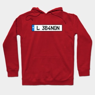 Lebanon car license plate Hoodie